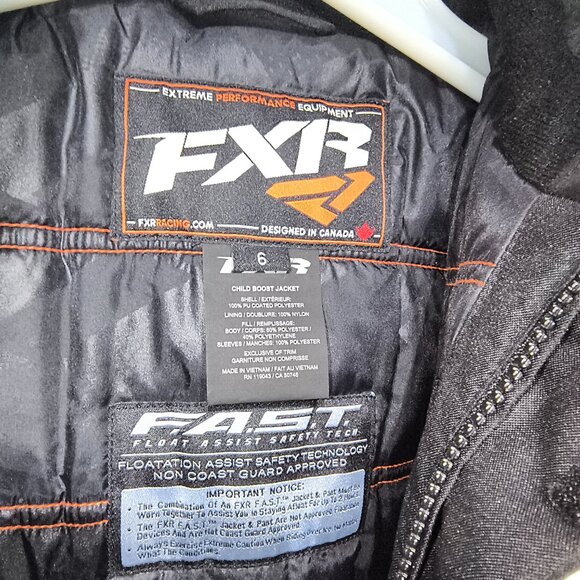 FXR SNOWMOBILE JACKET YOUTH SIZE 6 - Picture 4 of 4